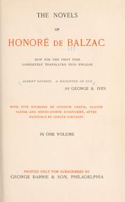 Cover of: Albert Savarus. A daughter of Eve. by Honoré de Balzac