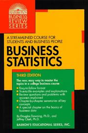 Cover of: Business statistics