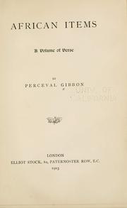 Cover of: African items by Perceval Gibbon