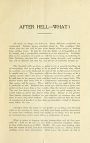 Cover of: After Hell, what? by Walter Davy Cowan