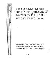Cover of: The Early Lives of Dante