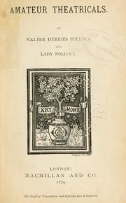 Cover of: Amateur theatricals