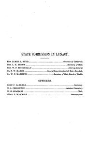 Biennial report of the State Commission in Lunacy [California]. v. 10, 1914-16 by No name