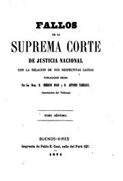 Cover of: Fallos de la Corte Suprema de Justicia de la Nación: Con la relación de sus ... by Argentina Suprema Corte de Justicia de la Nación, Argentina., Suprema Corte