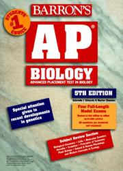 Cover of: AP biology: advanced placement test in biology