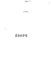Cover of: Ésope: comédie en trois actes by Théodore Faullain de Banville