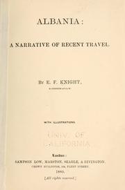 Cover of: Albania: a narrative of recent travel.