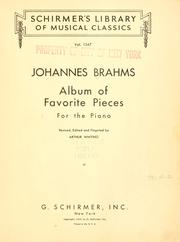 Cover of: Album of favorite pieces for piano by Johannes Brahms