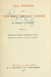 Cover of: All fooles, and The gentleman usher
