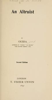 Cover of: An altruist by Ouida