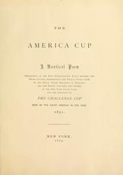 The America cup by Hamilton Morton