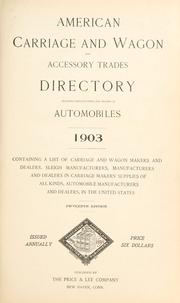 American carriage and wagon and accessory trades directory