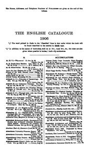 Cover of: The English Catalogue of Books [annual] by Sampson Low, Sampson Low