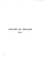 Cover of: A History of England from the Conclusion of the Great War in 1815 by Sir Spencer Walpole