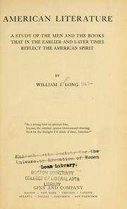 Cover of: American literature. by William J. Long