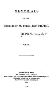 Cover of: Memorials of the Church of SS. Peter and Wilfrid, Ripon by Joseph Thomas Fowler