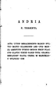 Cover of: P. Terenti Comoediae by P. TERENTI