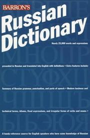 Cover of: Barron's Russian dictionary