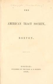 Cover of: The American tract society, Boston.