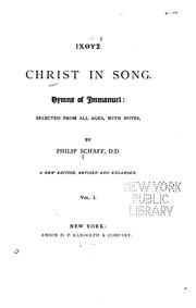 Cover of: Christ in Song: Hymns of Immanuel