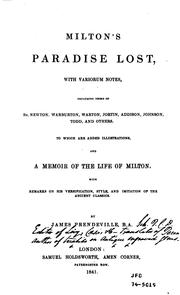Cover of: Milton's "Paradise lost". by John Milton