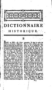 Cover of: Dictionnaire historique ou histoire abrégée des hommes qui se sont fait un ...