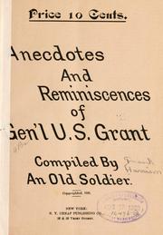 Cover of: Ancedotes and reminiscences of Gen