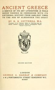 Cover of: Ancient Greece by Cotterill, H. B., Cotterill, H. B.