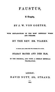 Cover of: Faust, eine Tragödie by Johann Wolfgang von Goethe