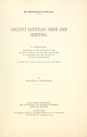 Cover of: Ancient Egyptian ships and shipping.