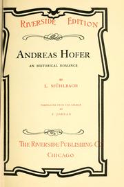 Cover of: Andreas Hofer | Luise MГјhlbach