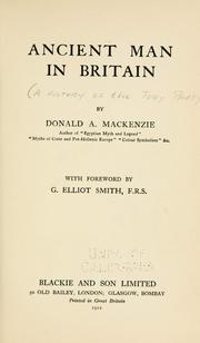 Cover of: Ancient man in Britain by Donald Alexander Mackenzie