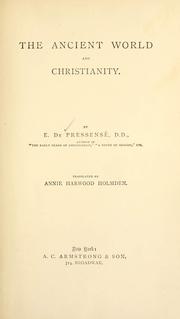 Cover of: The ancient world and Christianity