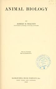 Cover of: Animal biology by Robert Henry Wolcott