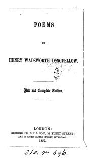 Cover of: Poems by Henry Wadsworth Longfellow