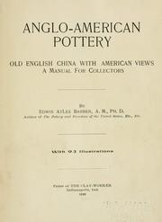 Cover of: Anglo-American pottery by Edwin Atlee Barber