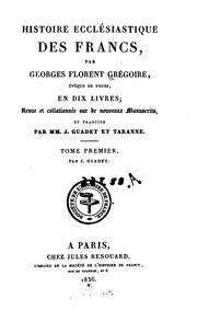 Cover of: Histoire ecclésiastique des Francs