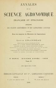Cover of: Annales de la science agronomique franaise et trangre. by 