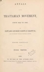 Cover of: Annals of the Tractarian movement by Edward George Kirwan Browne, Edward George Kirwan Browne