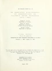 An annotated bibliography of observations on Illinois water resources, 1673-1850 by Thomas P. Schlunz