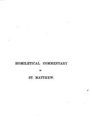Cover of: The genius of the gospel; a homiletical commentary on the Gospel of st. Matthew, ed. by W. Webster by David Thomas