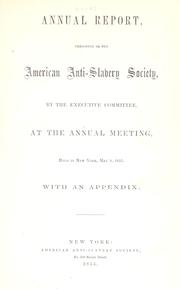 Cover of: Annual Report. by American Anti-Slavery Society