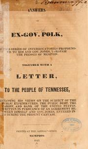 Cover of: Answers of ex-Gov.: Polk