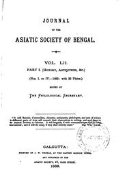 Cover of: Journal of the Asiatic Society of Bengal by Asiatic Society of Bengal