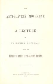 Cover of: The anti-slavery movement.