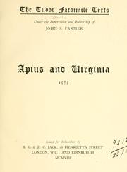 Cover of: Apius and Virginia.  1575.