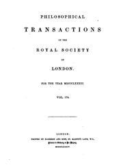 Cover of: Philosophical Transactions of the Royal Society of London by Royal Society (Great Britain), Royal Society (Great Britain)