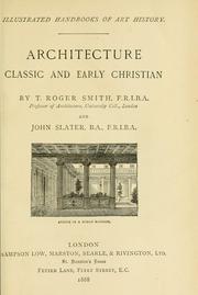Cover of: Architecture, classic and early Christian.