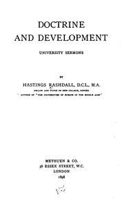 Cover of: Doctrine and Development: University Sermons by Hastings Rashdall