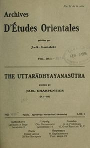Cover of: Archives d'études orientales. by 